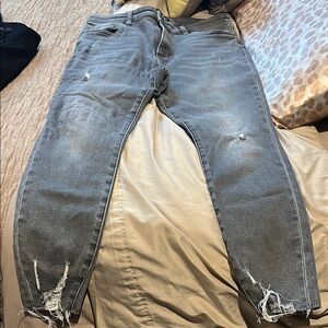 Distressed Gray Women’s  Jeans